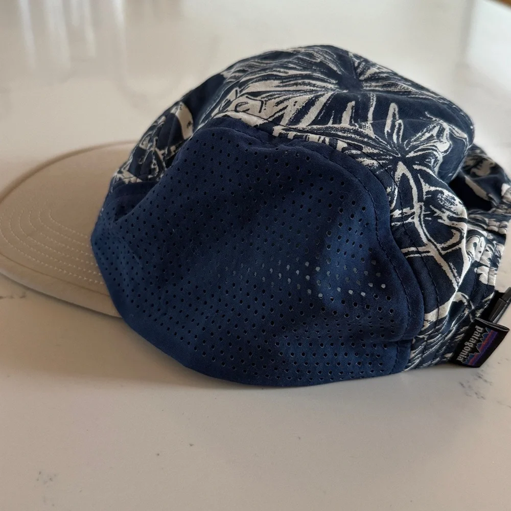 Patagonia Graphic Maclure Five-Panel Hat Limited Edition Navy Blue/ Tan Color